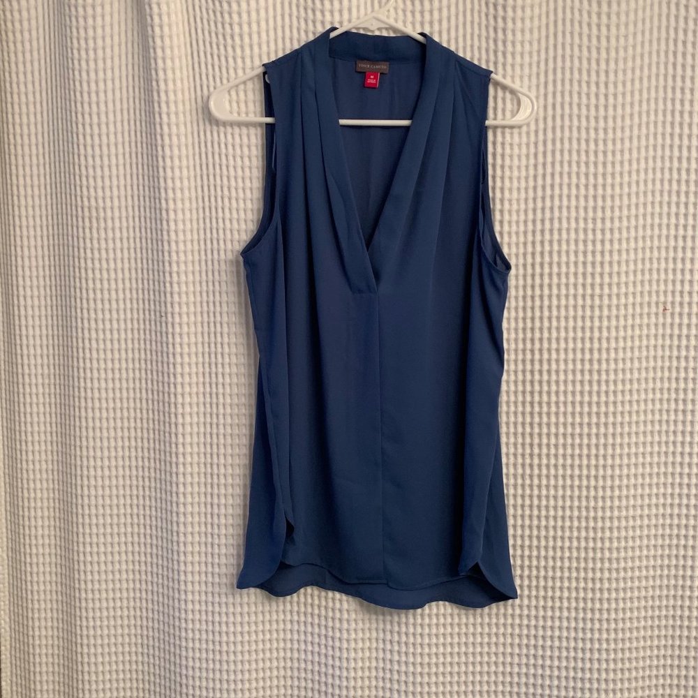 Vince Camuto Drape V-Neck Sleeveless Blouse